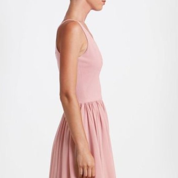 DRESS THE POPULATION "Alicia" Fitted Bodice Chiffon Dress NWOT!! - Picture 4 of 14